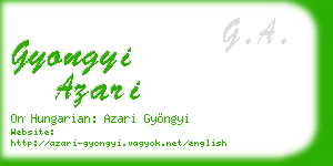 gyongyi azari business card